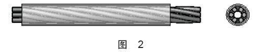 換熱管采用多根管，外套由不同材質的管材組成，見圖2